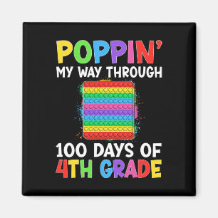 Imán Poppin A Través De 100 Días De Estudiante De 4º Gr