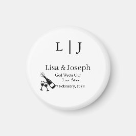 Imán Popping Champagne &Toasting Glasses Party Wedding 