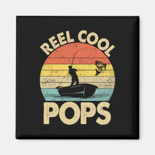 Imán Pops de pesca geniales de carrete vintage para el 