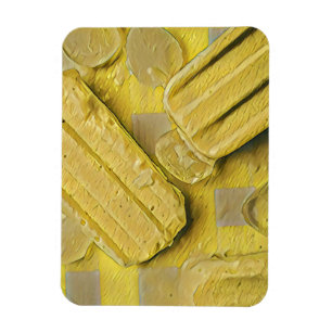 Imán Popsicas de helado amarillo