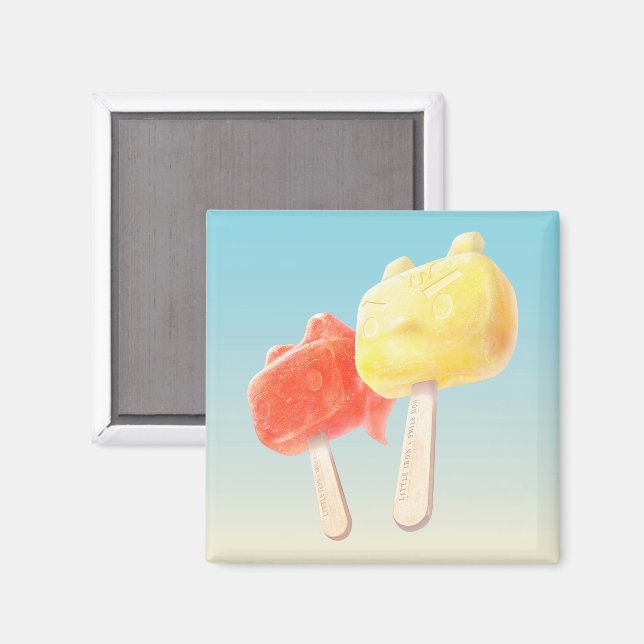 Imán Popsicles de caracteres (Anverso/Reverso)