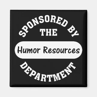 Imán Por aquí HR representa recursos de humor