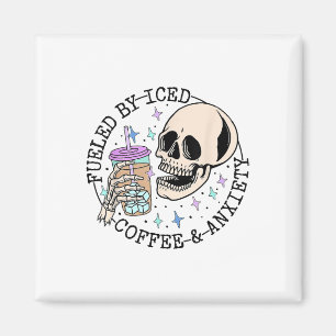 Imán Por Café Y Ansiedad En Hielo Concienciación Sobre 