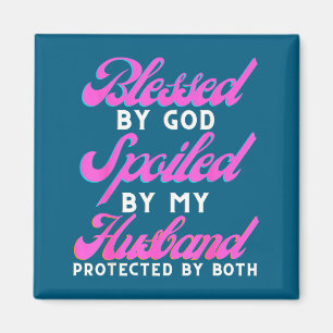 Imán Por Camiseta Bendito Dios Mimiendo Marido Protegid
