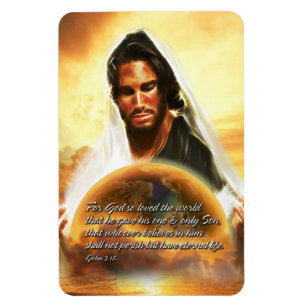 Imán Por Dios tan amado el mundo 2 Magnet Premium