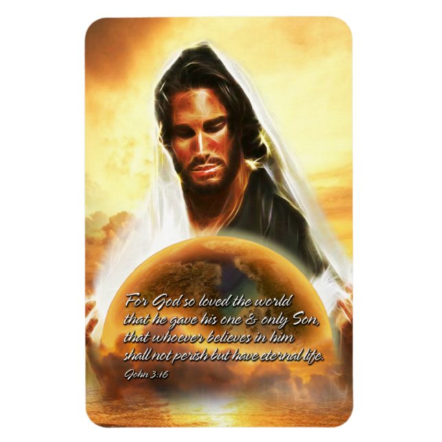 Imán Por Dios tan amado el mundo 2 Magnet Premium (Vertical)