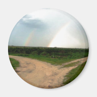 Imán '¿Por dónde ahora?' Doble arcoiris en Crossroads..