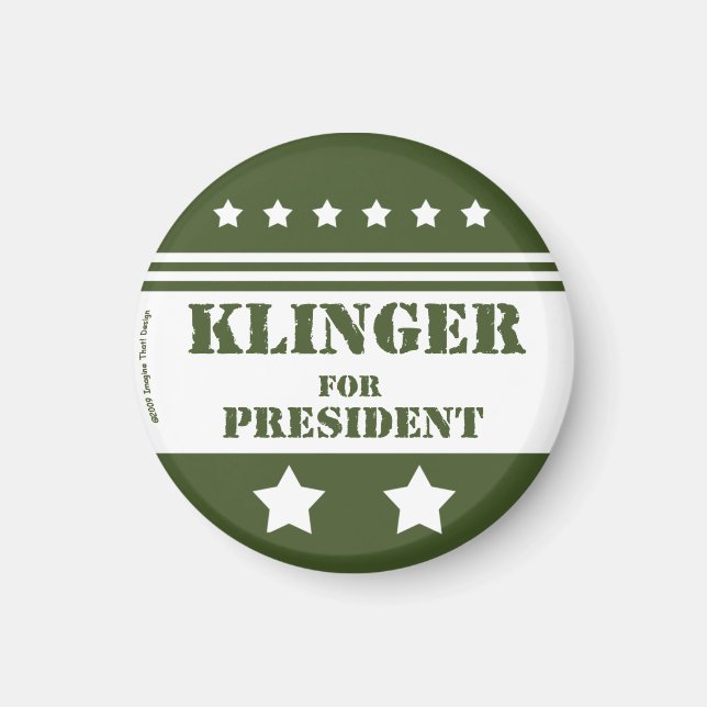Imán Por el presidente Klinger (Frente)