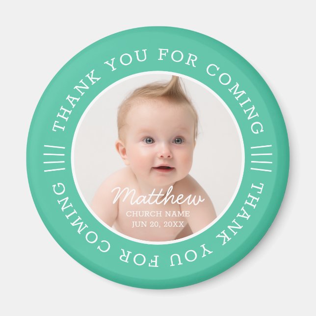 Imán Por Él, Santo Baptismo Gracias Por Venir Foto (Frente)