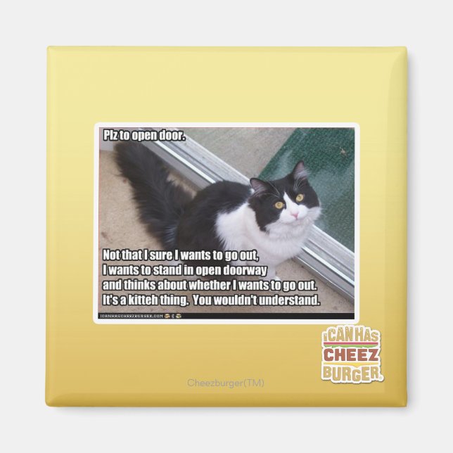 Imán Por favor, abra la puerta (Frente)