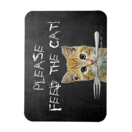 Imán Por Favor Alimenta Al Gato Gracioso