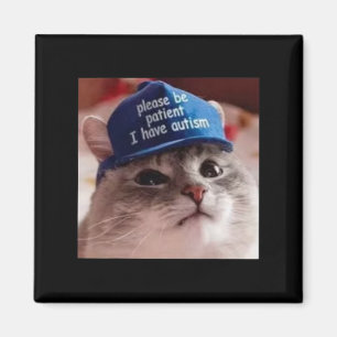 Imán Por Favor Sé Paciente Tengo Autismo Gato Gracioso
