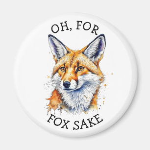 Imán ¡Por Fox Sake! Acuarela divertida