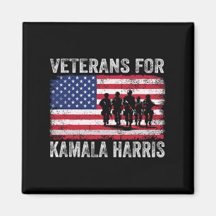 Imán Por Kamala Harris 2024 Elección Bandera Militar Es