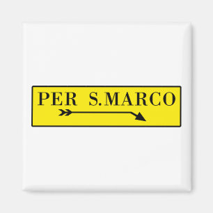 Imán Por San Marco, Venecia, placa de calle italiana