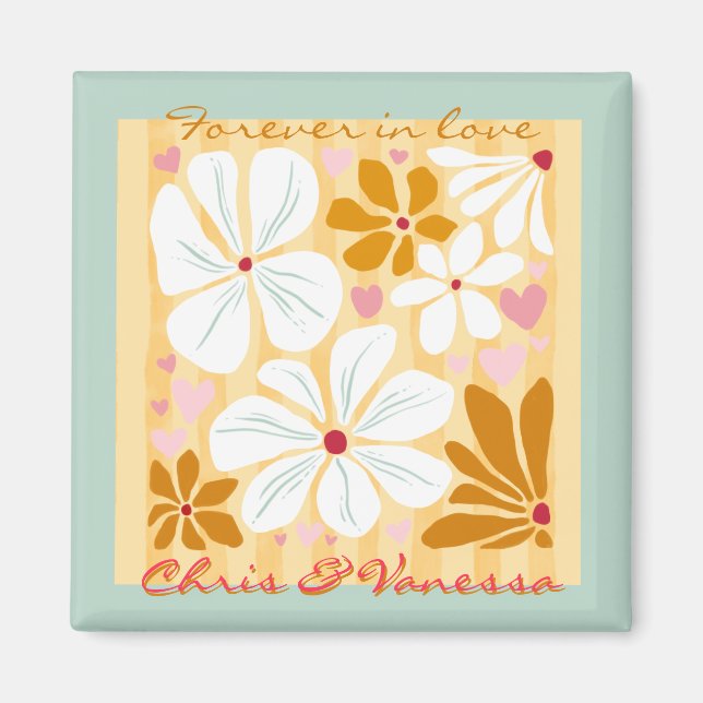 Imán Por siempre en pareja de amor te amo (Frente)