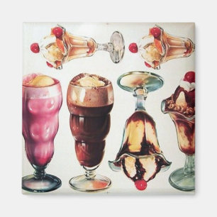 Imán porciones de helados del helado