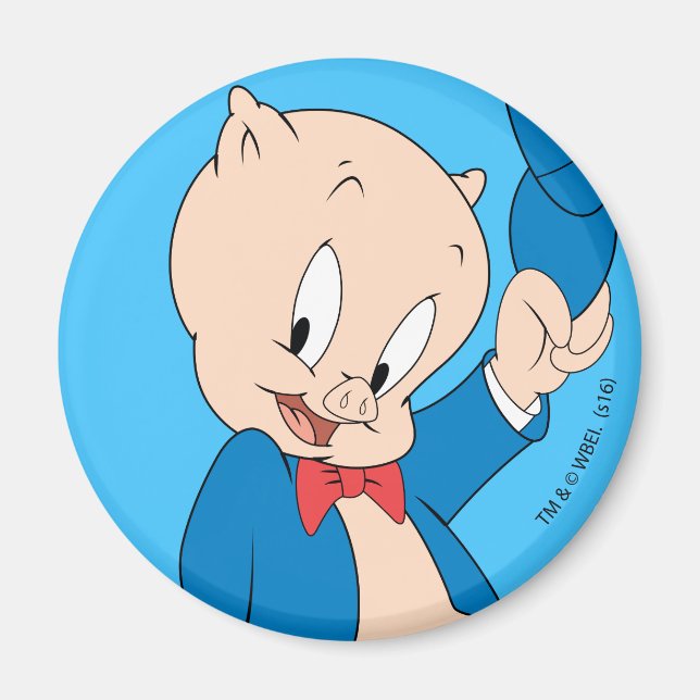 Imán Porky Pig | Gorra de ondeo (Frente)