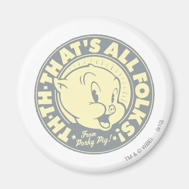 Imán Porky TH-TH-THAT'S ALL FOLKS! (Frente)