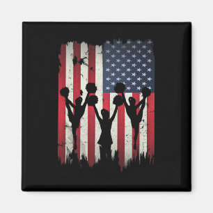 Imán Porristas Usa Bandera Americana 4 De Julio Porrist