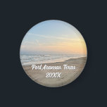 Imán Port Aransas Beach Sunset Texas Photography<br><div class="desc">Beautiful evening sunset photography of the beach in Port Aransas,  Texas. A pretty travel magnet for a Texan who loves the ocean waves and a coastal trip to the seaside. Great vacation keepsake gift.</div>