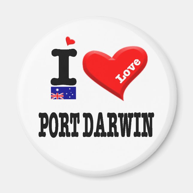 Imán PORT DARWIN - I Love (Frente)