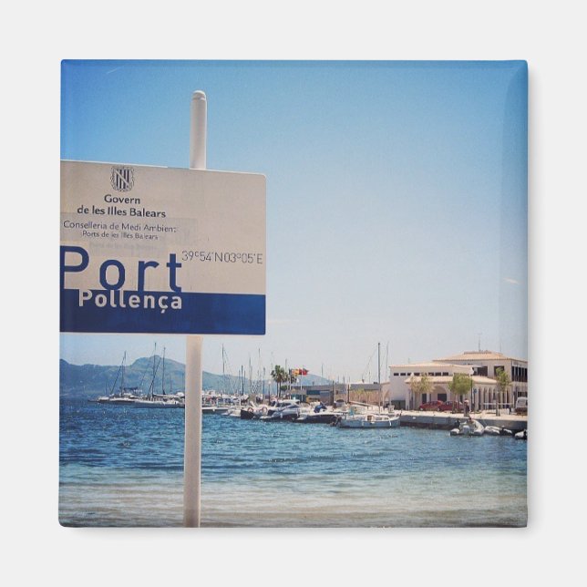 Imán Port de Pollensa, mallorquín Magnet (Frente)