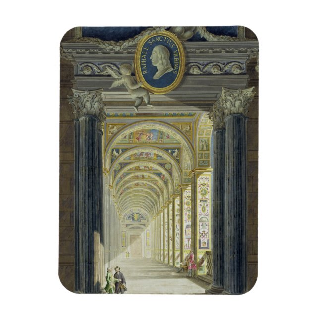 Imán Portada con un retrato de medallón de Raphael (Vertical)