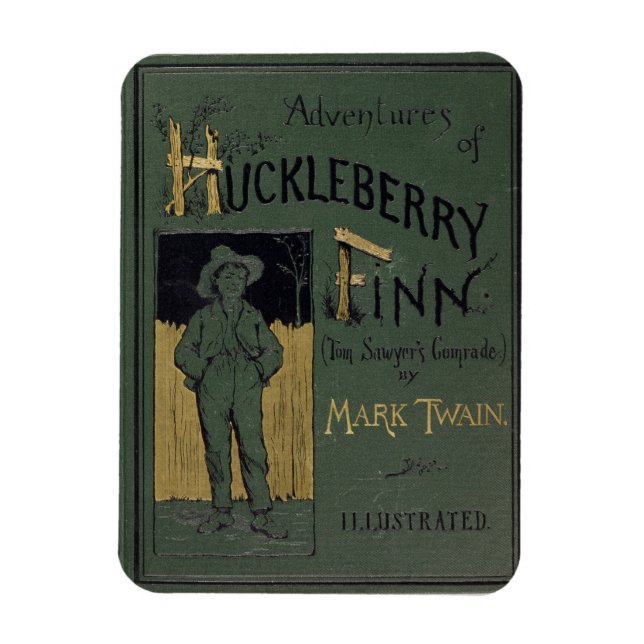 Imán Portada de 'Adventures of Huckleberry Finn' por Ma (Vertical)