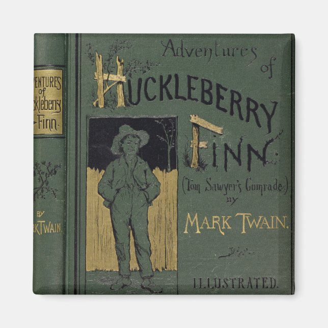 Imán Portada de 'Adventures of Huckleberry Finn' por Ma (Frente)