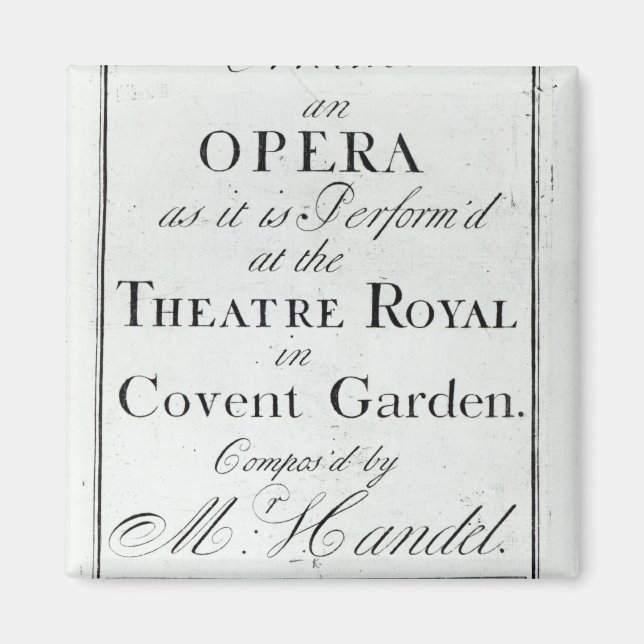 Imán Portada de la música de chapa para Alcina (Frente)