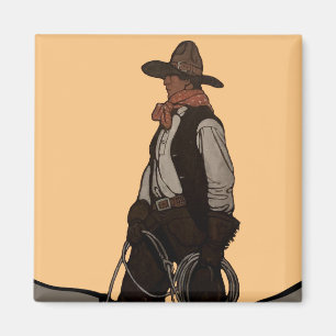 Imán Portada de la revista Cowboy de NC Wyeth