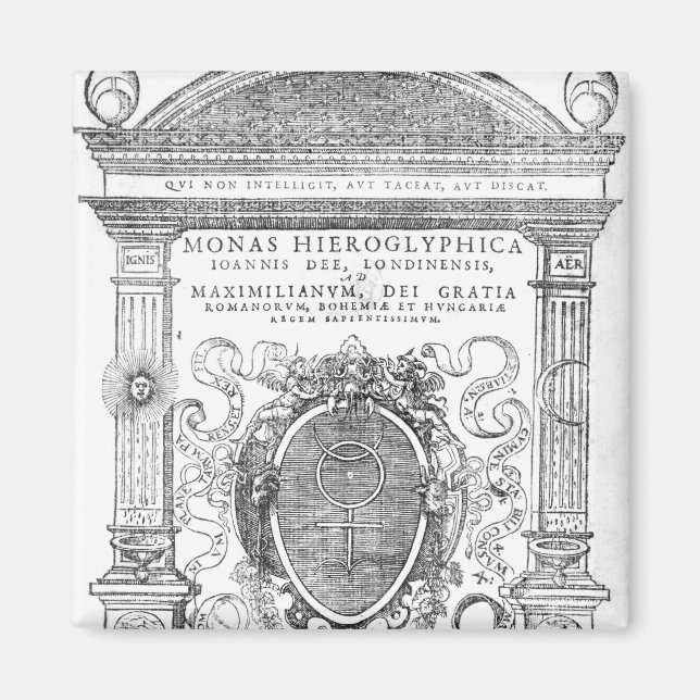 Imán Portada de 'Monas Hieroglyphica' (Frente)