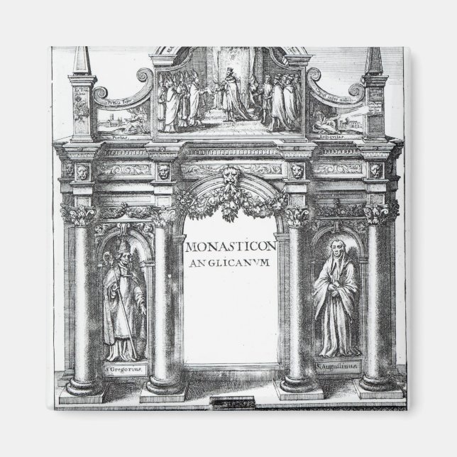 Imán Portada de "Monasticon Anglicanum" (Frente)