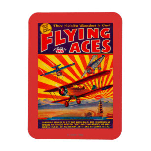Imán Portada de revista de los as de vuelo