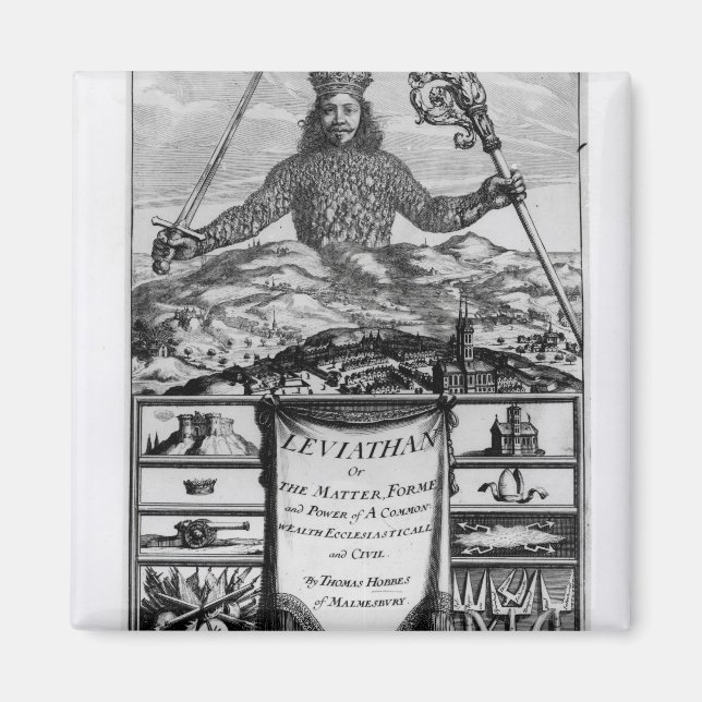Imán Portada de Thomas Hobbes de Malmesbury (Frente)