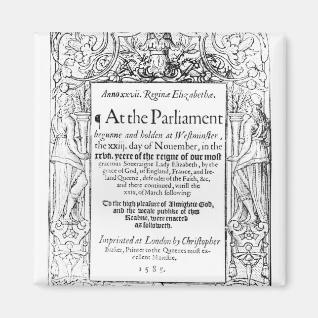 Imán Portada de una cuenta del parlamento (Frente)