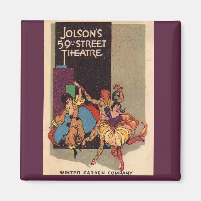 Imán Portada del proyecto de ley de teatro de Al Jolson (Frente)