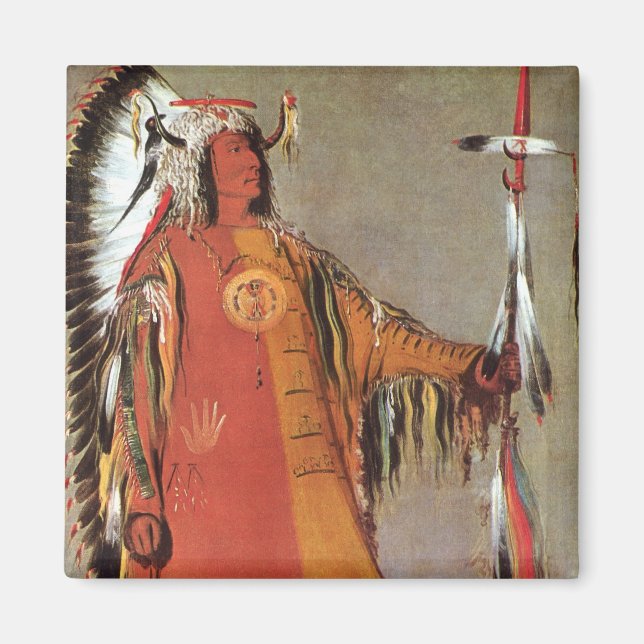 Imán Portait del jefe indio Mato-Tope de George Catlin (Frente)