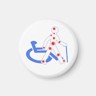 Imán Porte-clés Badge Rond 7,6 Cm Handicap invisible /