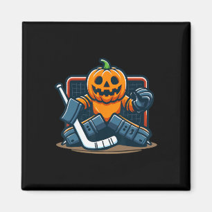 Imán Portero de Hockey sobre Hielo de Calabaza de Hallo