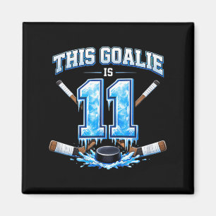 Imán Portero de hockey sobre hielo en cumpleaños de 11