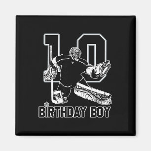 Imán Portero de Hockey sobre Hielo Nº 10 Feliz Cumpleañ