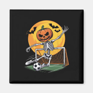 Imán Portero Esqueleto de Calabaza Fútbol Halloween Esp