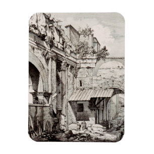 Imán Pórtico de Octavia Roma Arte en Blanco y Negro