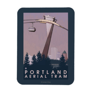 Imán Portland, escena de la tranvía de OregonAerial
