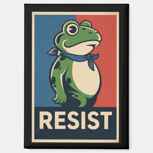 Imán Portland Frog Protest Anti Ice Resistance I Stand  (Anverso)
