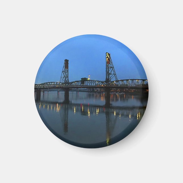 Imán Portland Hawthorne Bridge #2 Round Magnet (Frente)