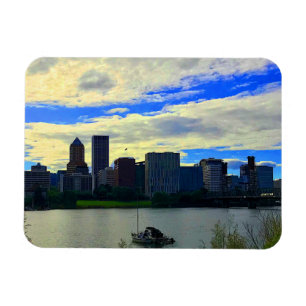 Imán Portland, Oregon Skyline #1 Magnet