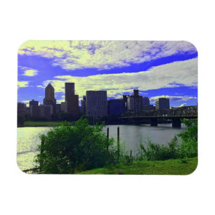 Imán Portland, Oregon Skyline #2 Magnet